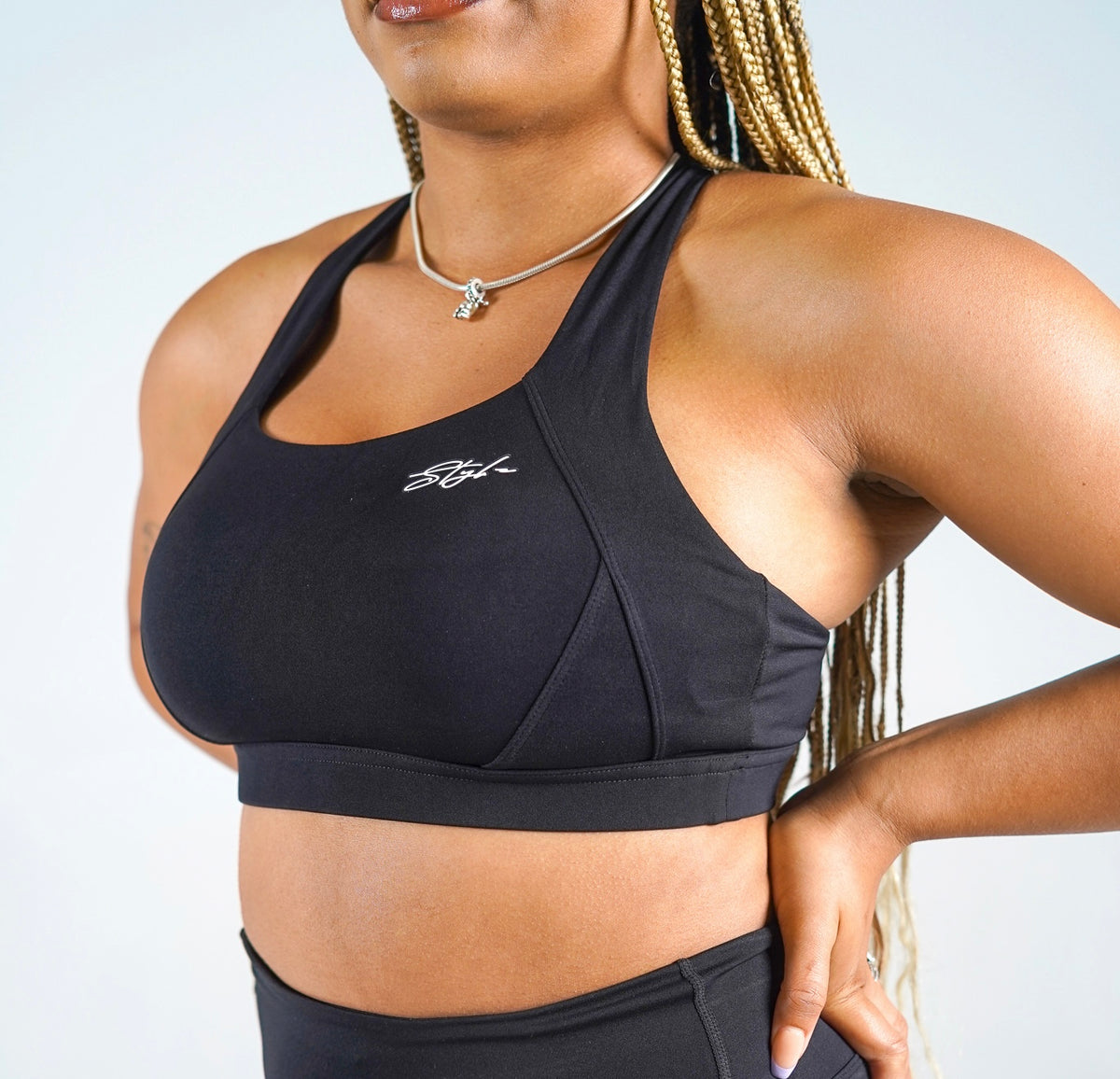 ‘Stylz’ Activewear Top (Black)