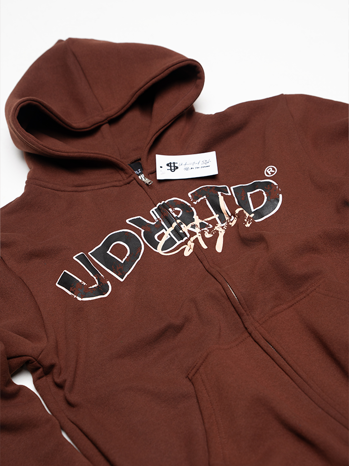 Chestnut Brown Uniform Zip-Up