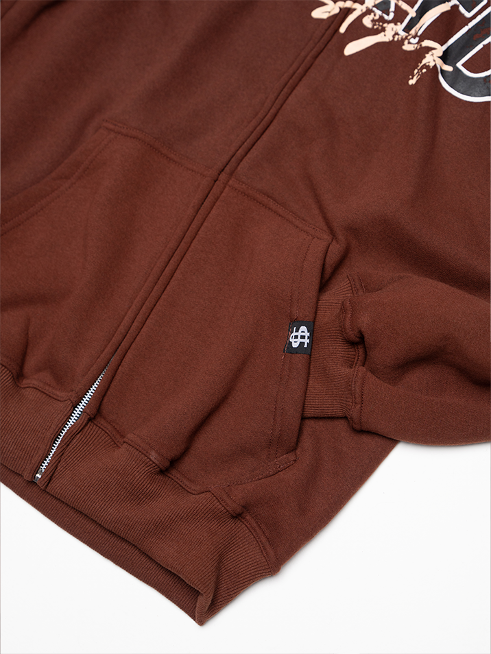 Chestnut Brown Uniform Zip-Up