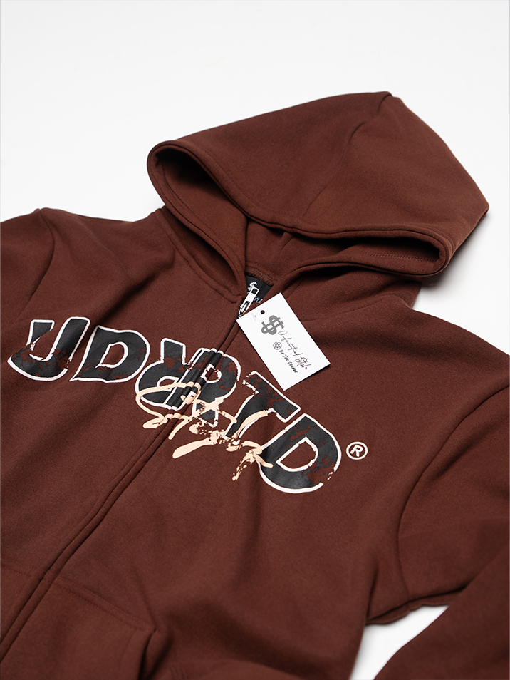 Chestnut Brown Uniform Zip-Up