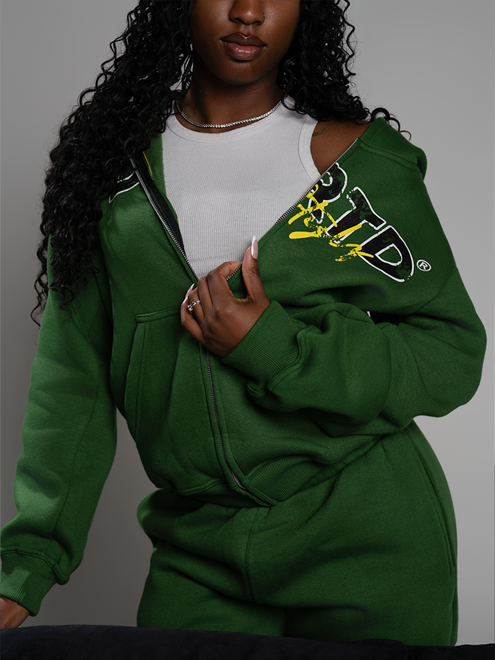 Forest Green Uniform Zip-Up