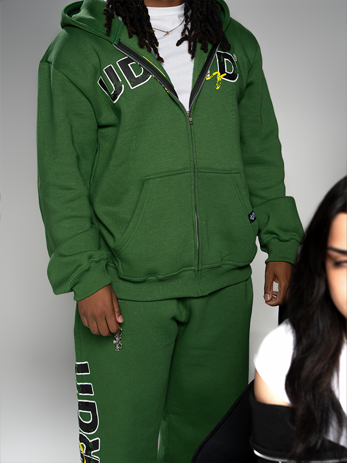 Forest Green Uniform Zip-Up