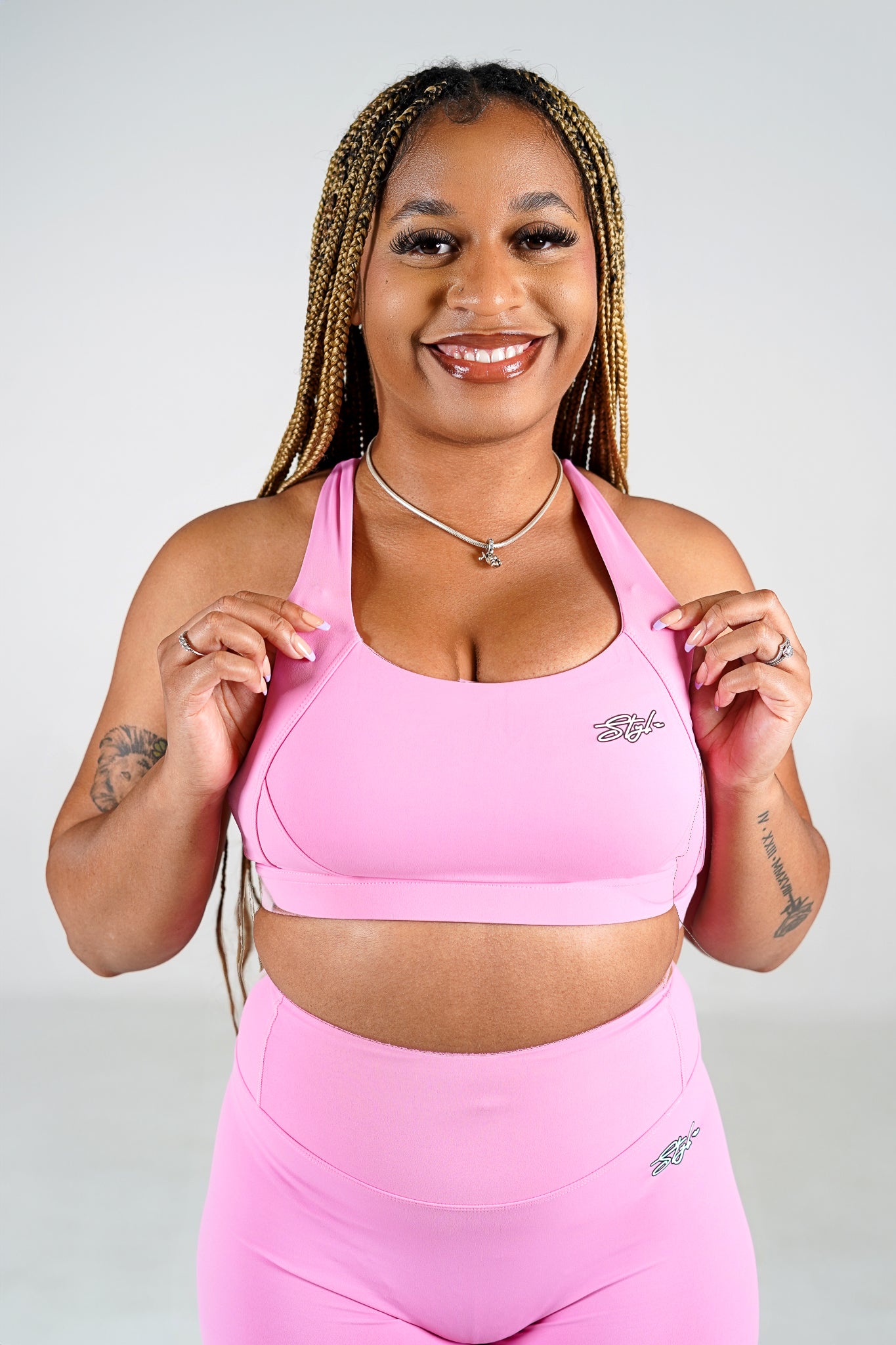 ‘Stylz’ Activewear Top (Baby Pink)