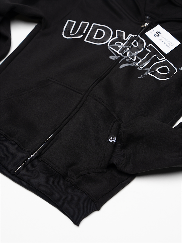 Charcoal Black Uniform Zip-Up