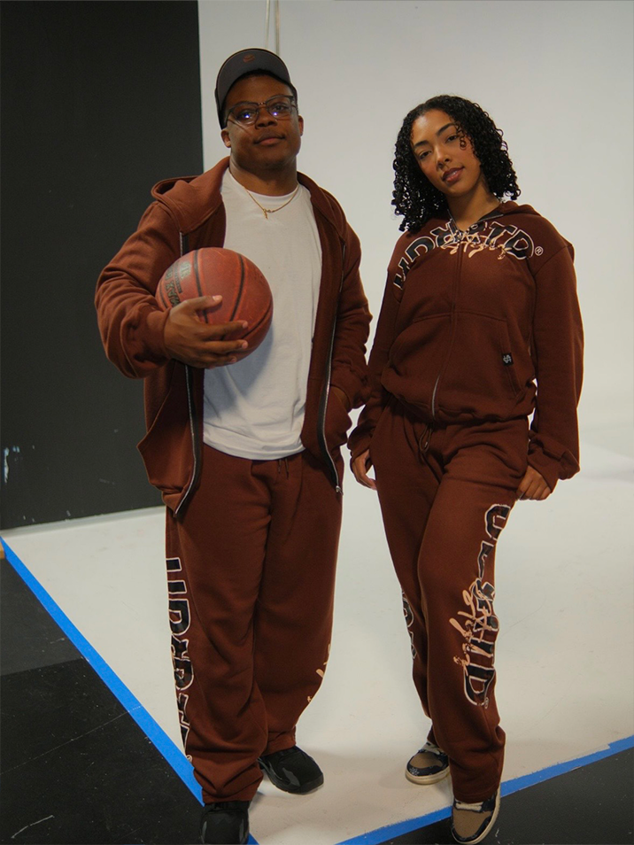 Chestnut Brown Uniform Zip-Up