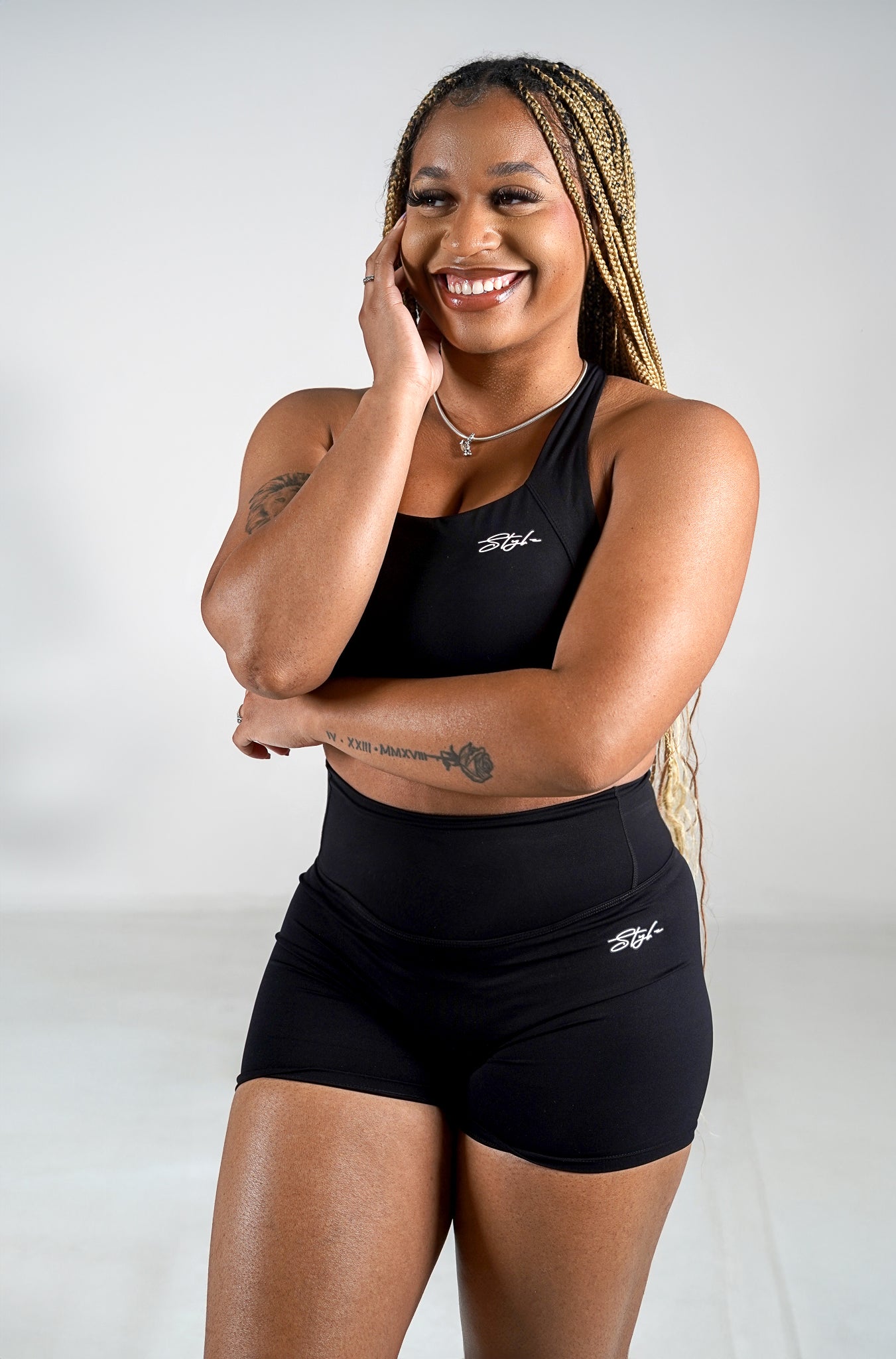 ‘Stylz’ Activewear Top (Black)