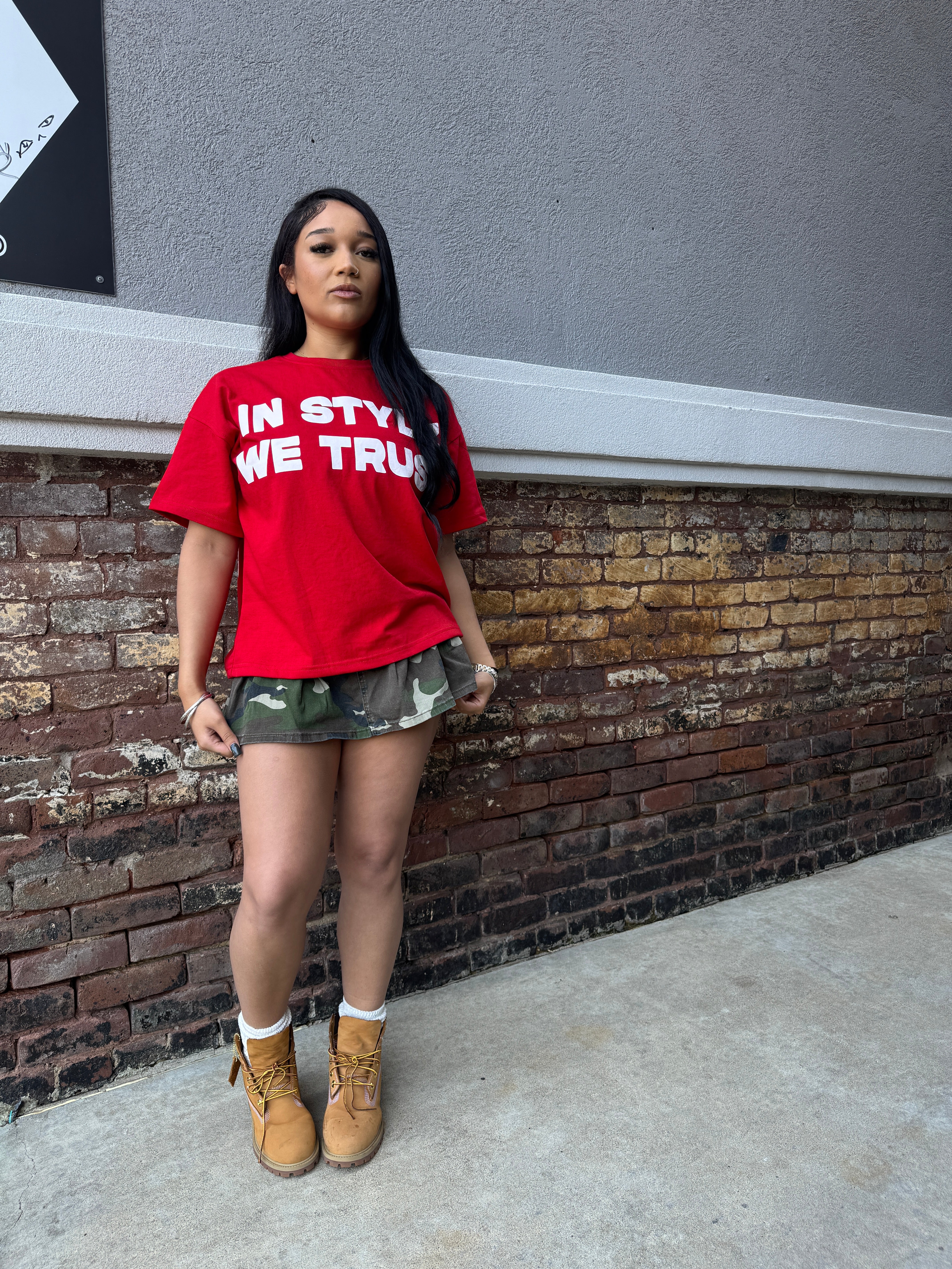 Red 'Verbiage' Tee