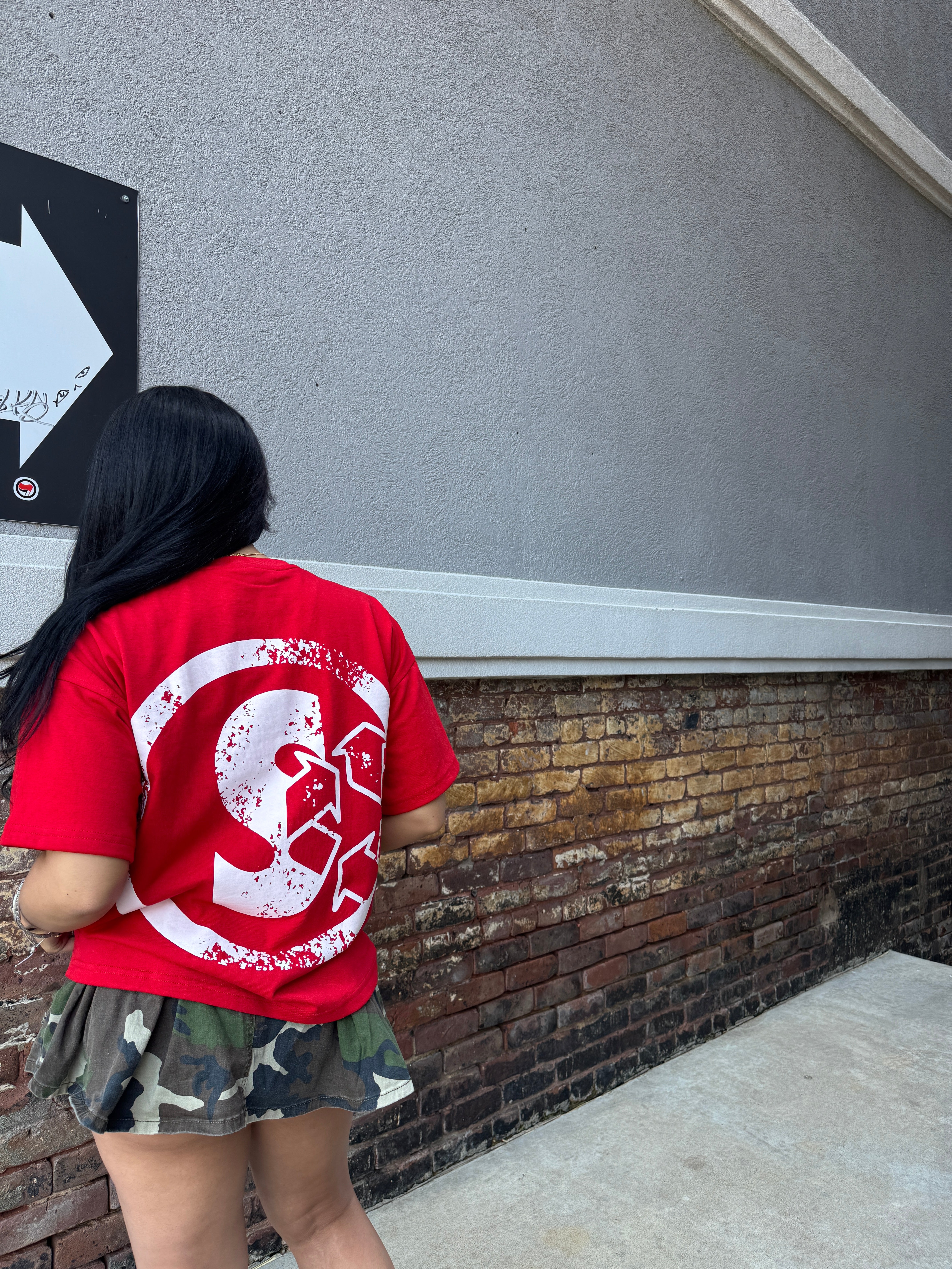 Red 'Verbiage' Tee