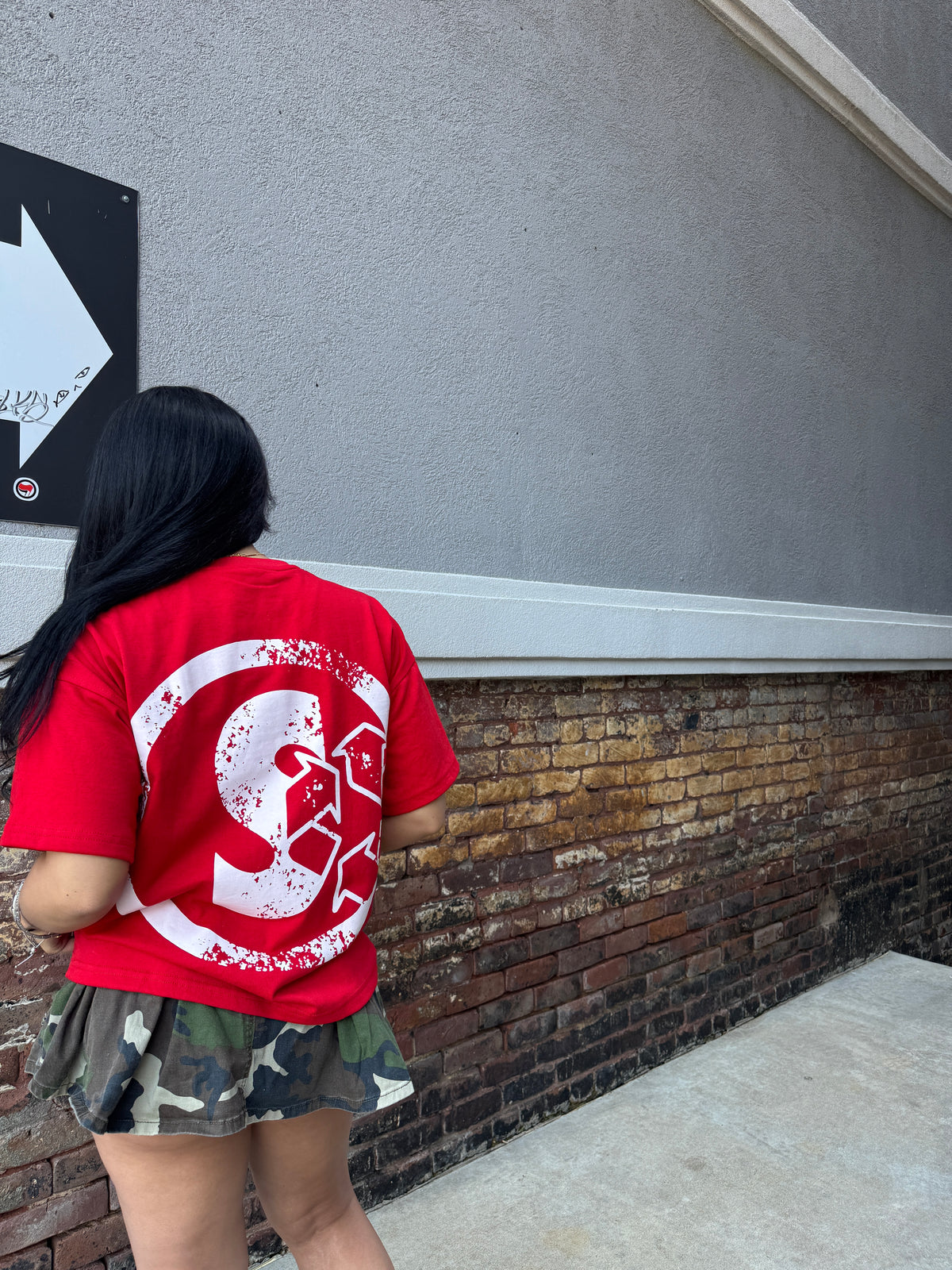 Red 'Verbiage' Tee