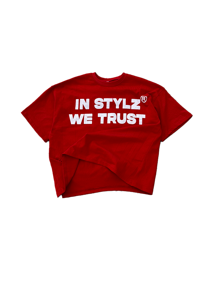 Red 'Verbiage' Tee